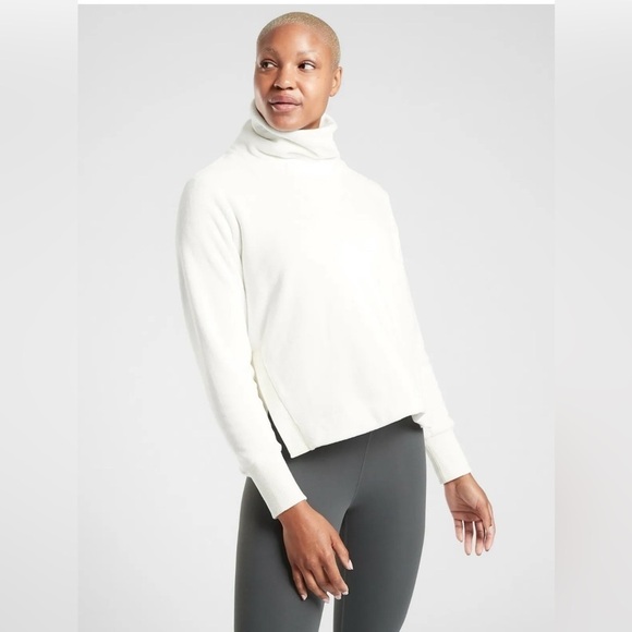 Athleta Double Cozy Karma Funnel Neck in Sea Salt Size XLT - Picture 1 of 9
